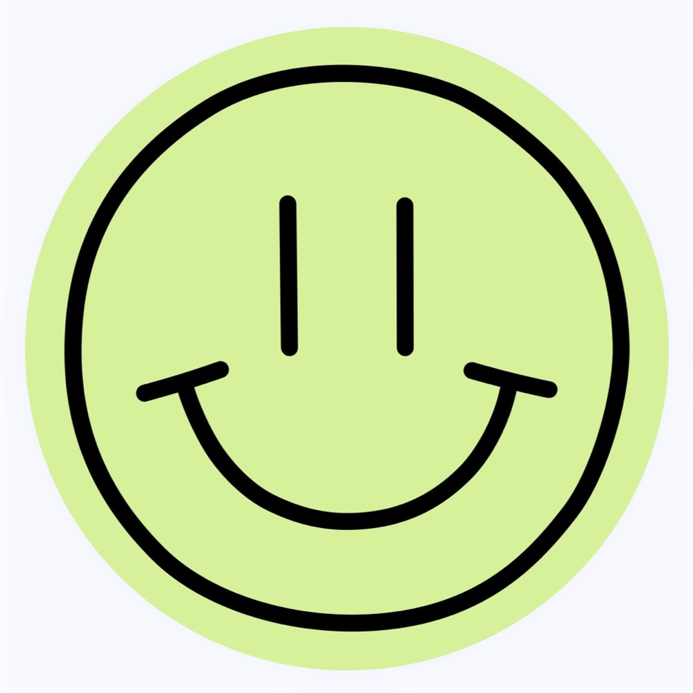30 STICKERS - 2” ROUND - SMILEY